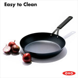 OXO Carbon Steel Obsidian Series 12-Inch Frypan with Silicone Sleeve H8