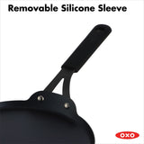 Obsidian Carbon Steel 10-Inch Crêpe Pan with Silicone Sleeve W8