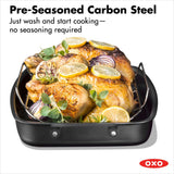 Carbon Steel Obsidian Series Roaster with Rack J5