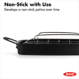 Carbon Steel Obsidian Series Roaster with Rack J5