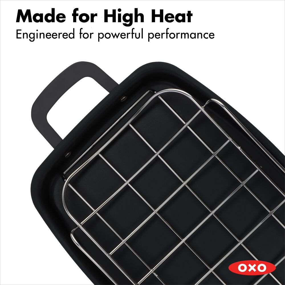 Carbon Steel Obsidian Series Roaster with Rack J5