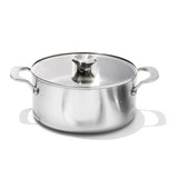 Stainless Steel Mira Series 5.2qt Casserole And Lid T3