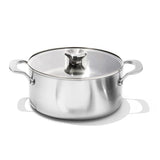 Stainless Steel Mira Series 5.2qt Casserole And Lid T3