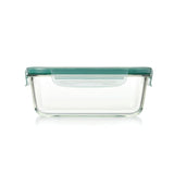 Smart Seal 8 Cup Glass Rectangle Container - Teal Z1