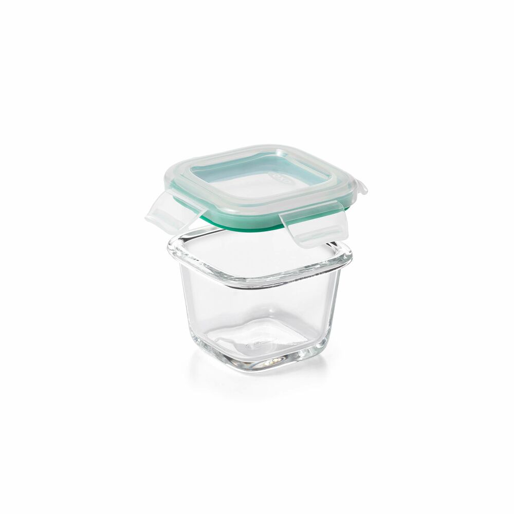 4 Piece Smart Seal Glass Mini Square Container Set D5