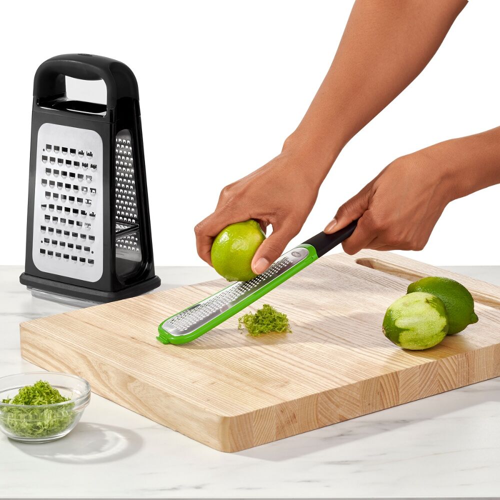 Etched Box Grater With Removable Zester J2