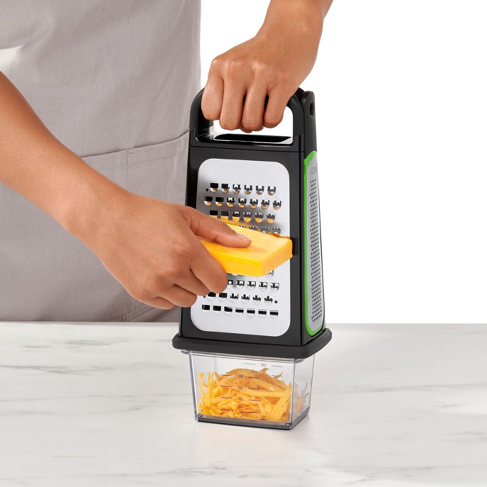 Etched Box Grater With Removable Zester J2