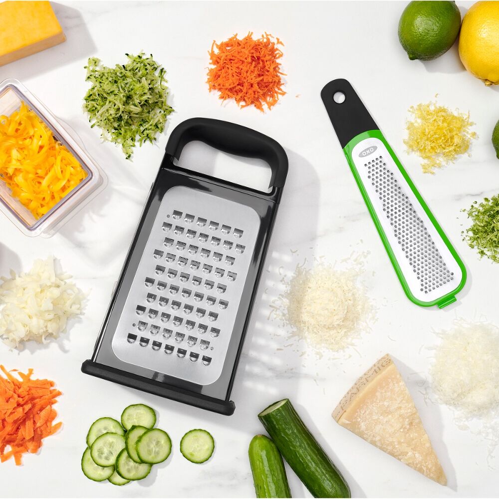 Etched Box Grater With Removable Zester J2