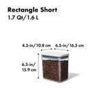 POP Container - Rectangle Short (1.7 Qt/1.6 L) - Matte Black S6