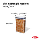 POP Container - Slim Rectangle Medium (1.9 Qt.) L4