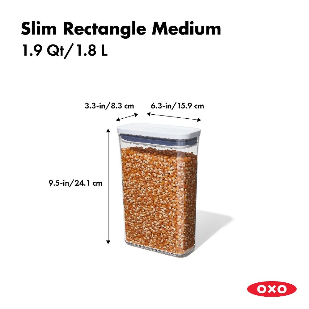 POP Container - Slim Rectangle Medium (1.9 Qt.) L4