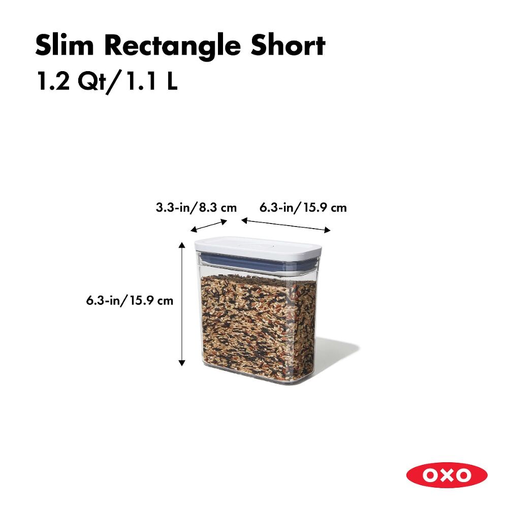 POP Container - Slim Rectangle Short (1.2 Qt.) B7