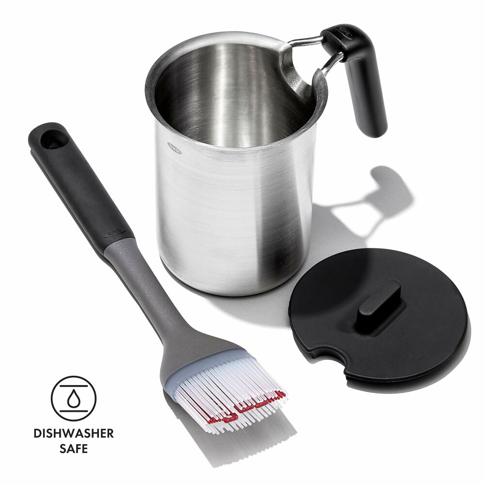 Grilling Basting Pot and Brush Set I1