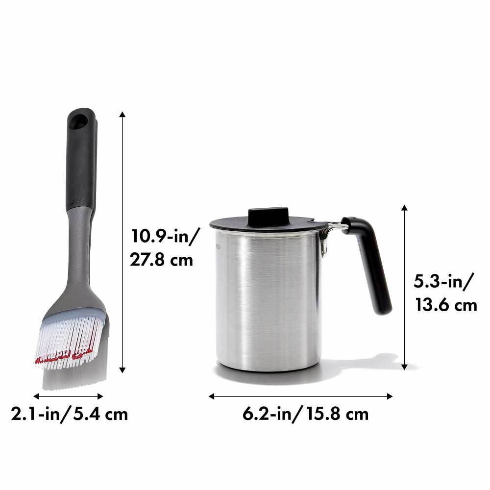 Grilling Basting Pot and Brush Set I1