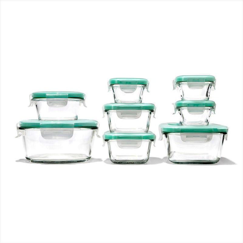 16 Piece Glass Smart Seal Everyday Container Set Y1