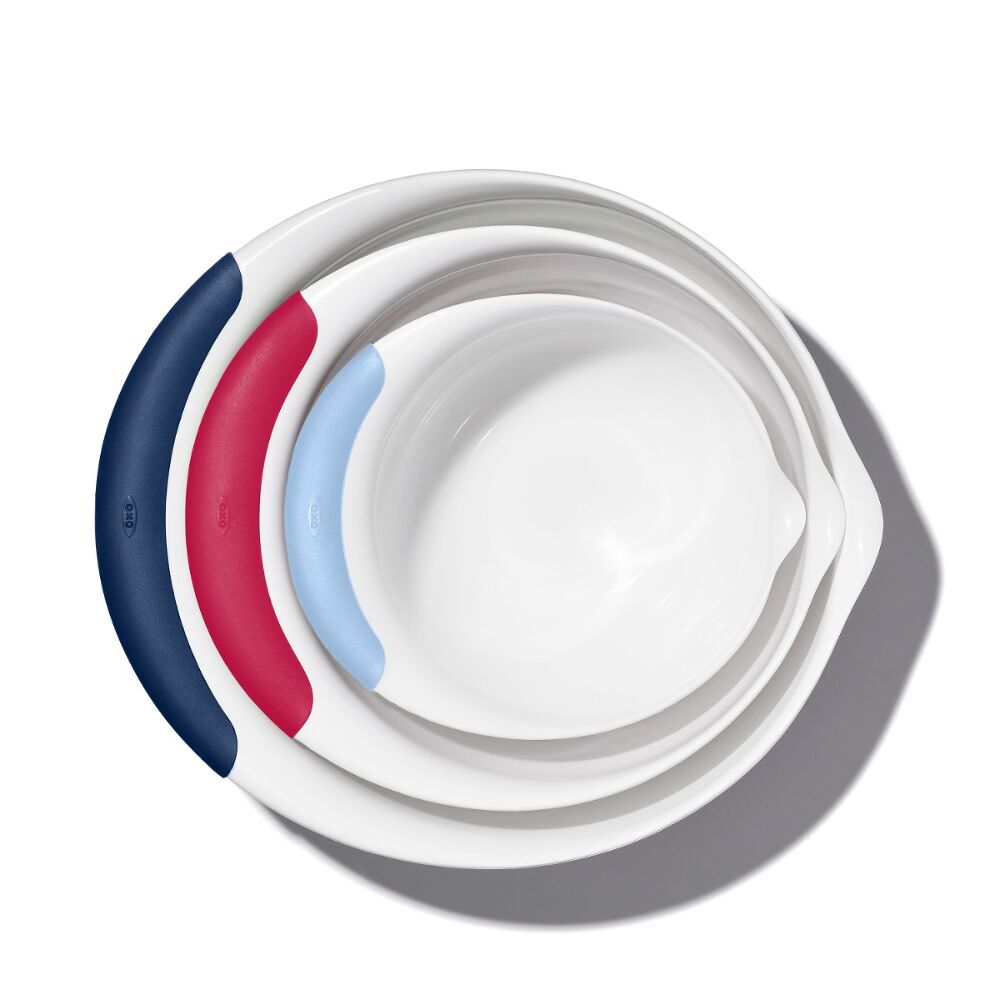 3 Piece Mixing Bowl Set New Colored Handles Y7