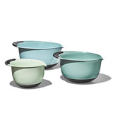 3 Piece Mixing Bowl Set - Cadet Blue, Tower Grey, Jade M1