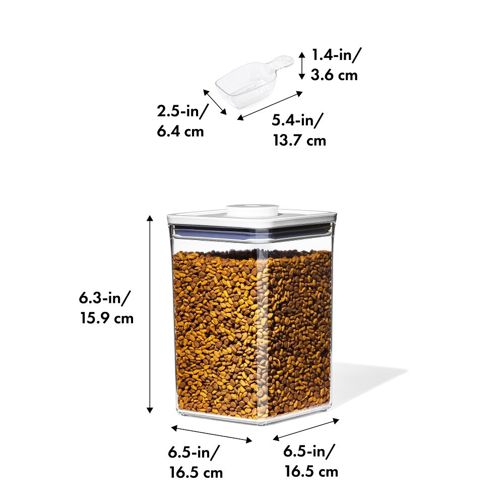 OXO Good Grips Pet POP Container – 4.4 Qt/4.2 L with Scoop U7