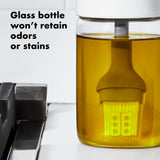 Glass Oil Bottle and Silicone Brush Set J2