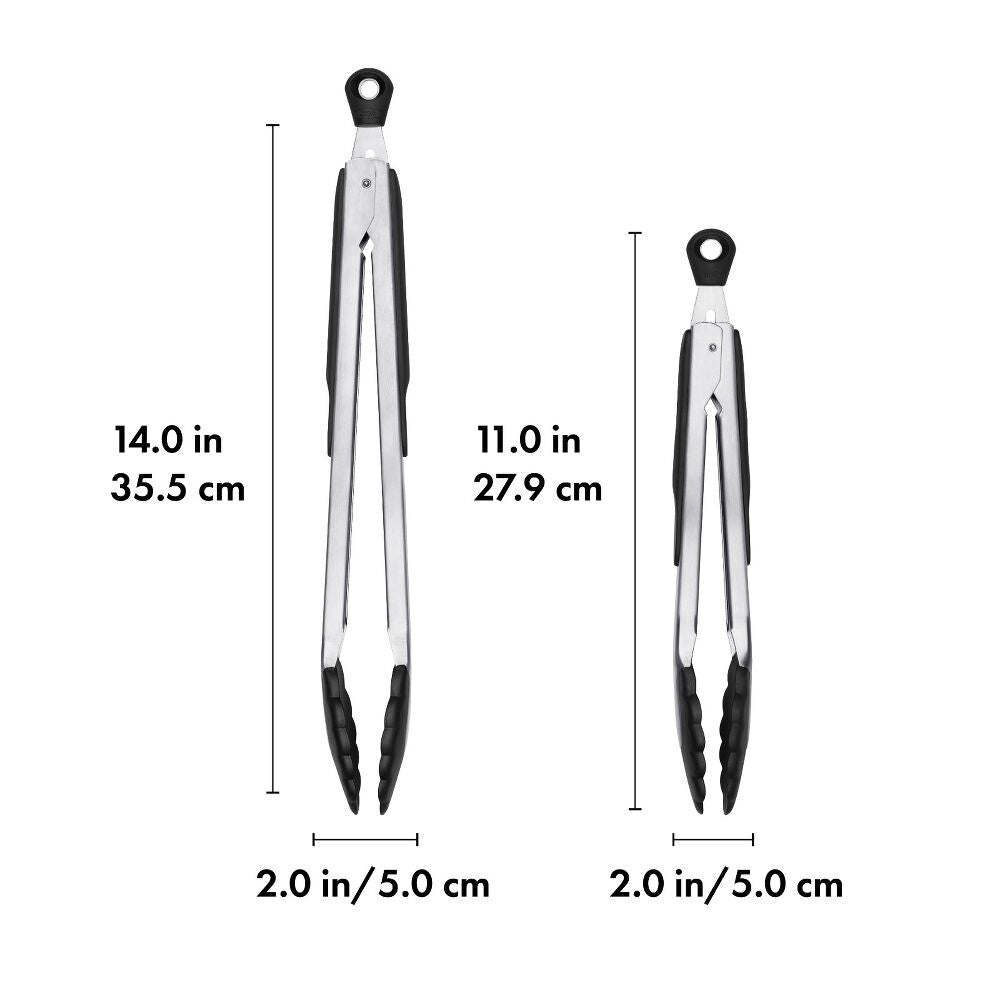 2-Piece Tongs with Nylon Heads Set G7