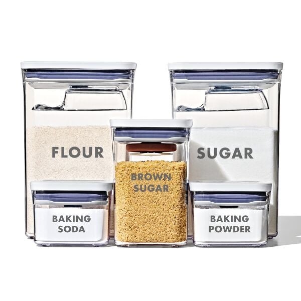 8-Piece Prelabeled Baking POP Container Set A1