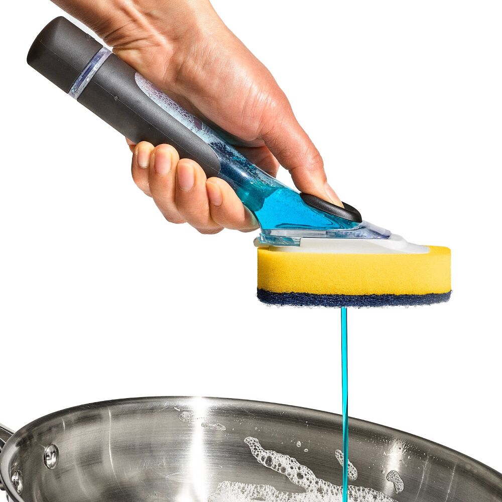 Soap Dispensing Dish Scrub K7