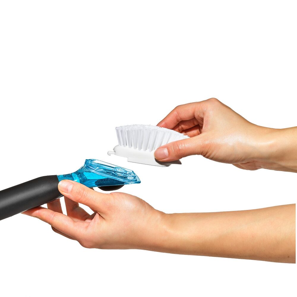 Soap Dispensing Dish Brush Storage Set Y0