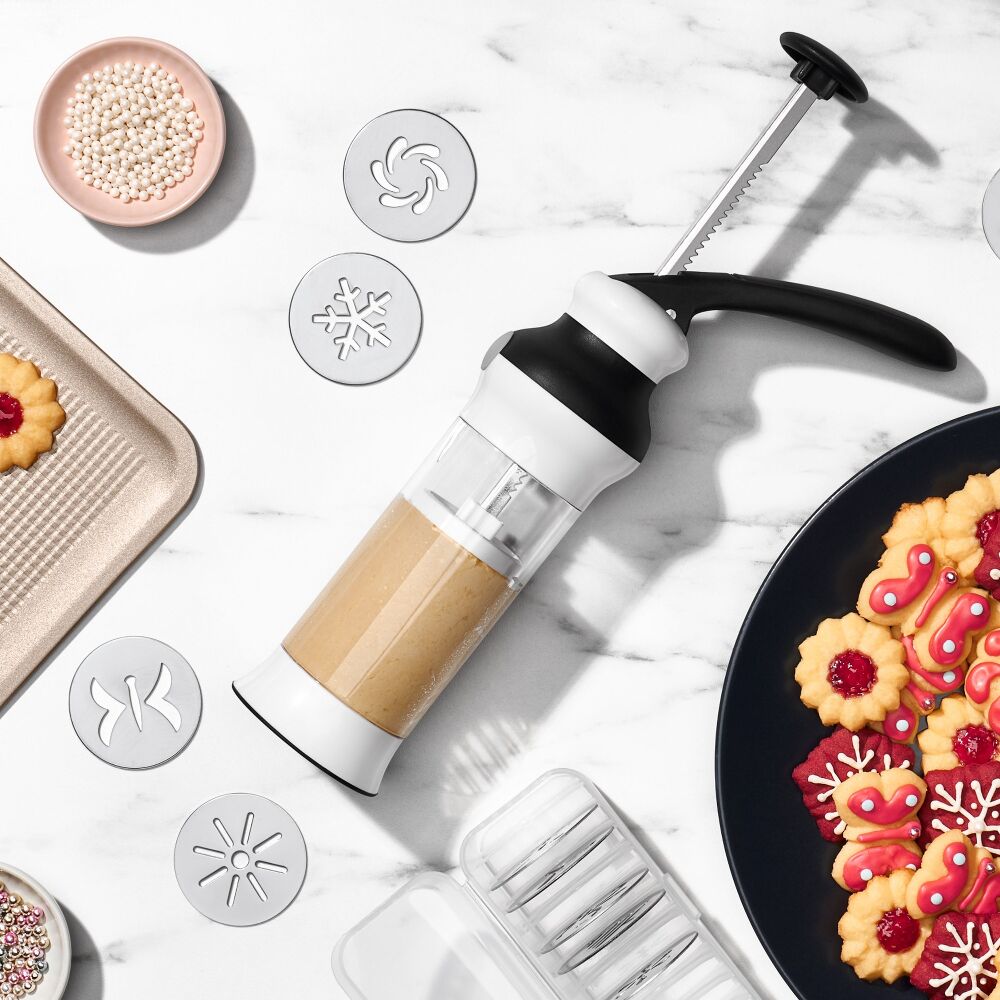 Holiday Cookie Press and Disk Set Bundle V1