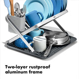 OXO Good Grips Aluminum Fold Flat Dish Rack W2
