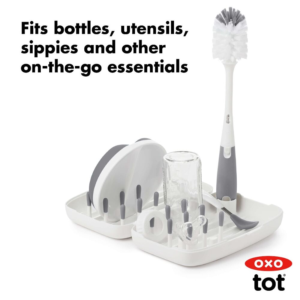 On-the-Go Drying Rack with Bottle Brush F4