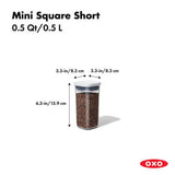 POP Container - Mini Square Short (0.5 Qt.) P6