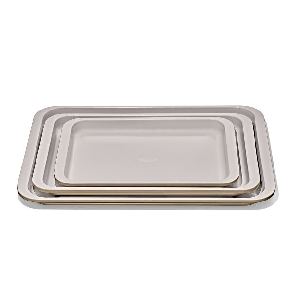 Non-Stick Pro Ceramic Coated Metal Bakeware 3 Pc Set S7