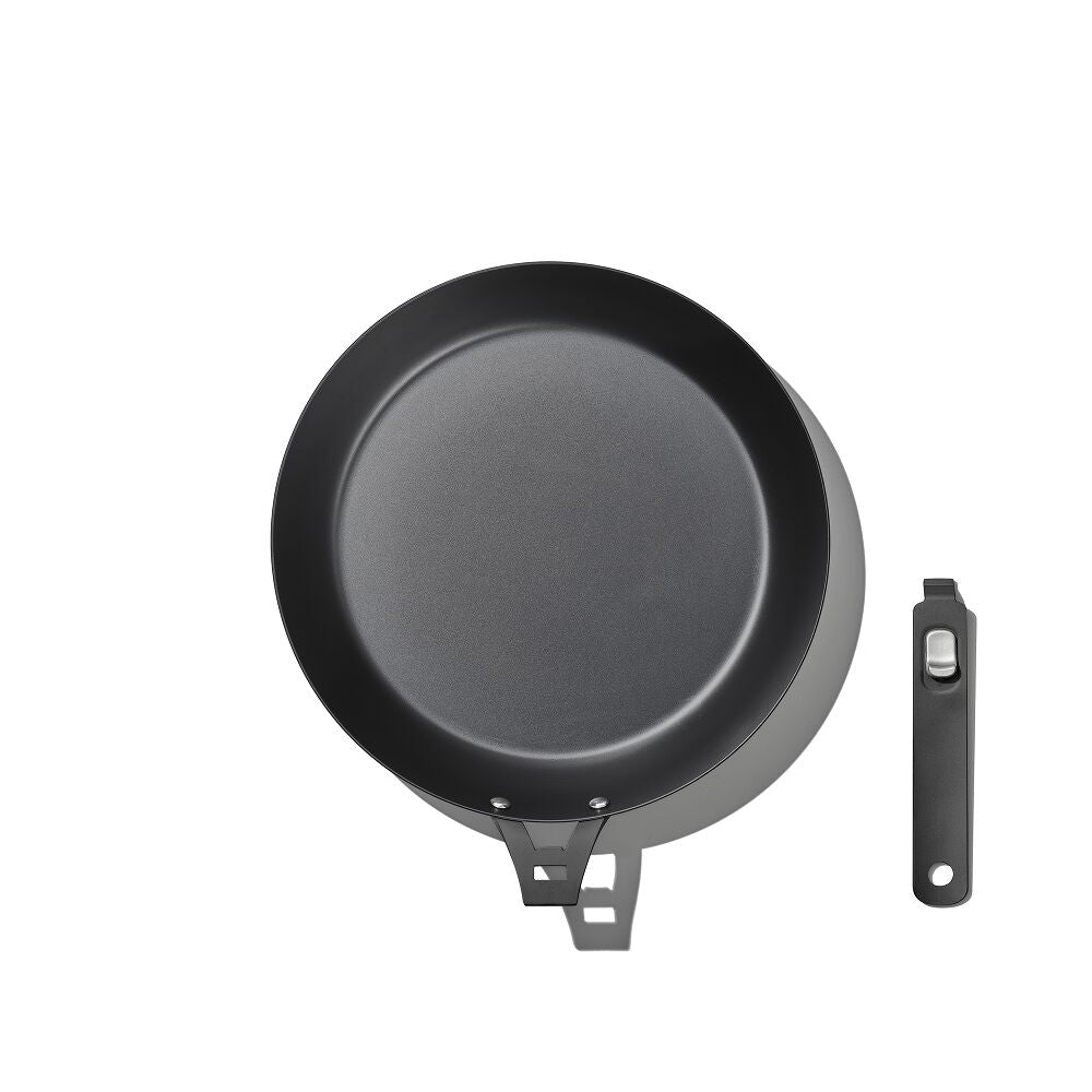 Outdoor 12-inch Carbon Steel Pan with Removable Handle P1
