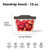 Outdoor Silicone Reusable Stand Up Snack Bag (12 oz) R3