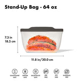 Outdoor Silicone Reusable Stand Up Bag Half Gallon (64 oz) Q7