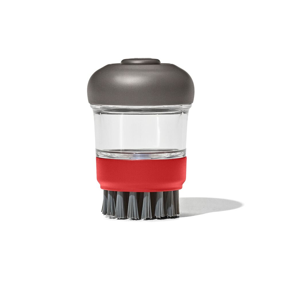 Outdoor Soap Dispensing Dish Brush with Storage Case O1