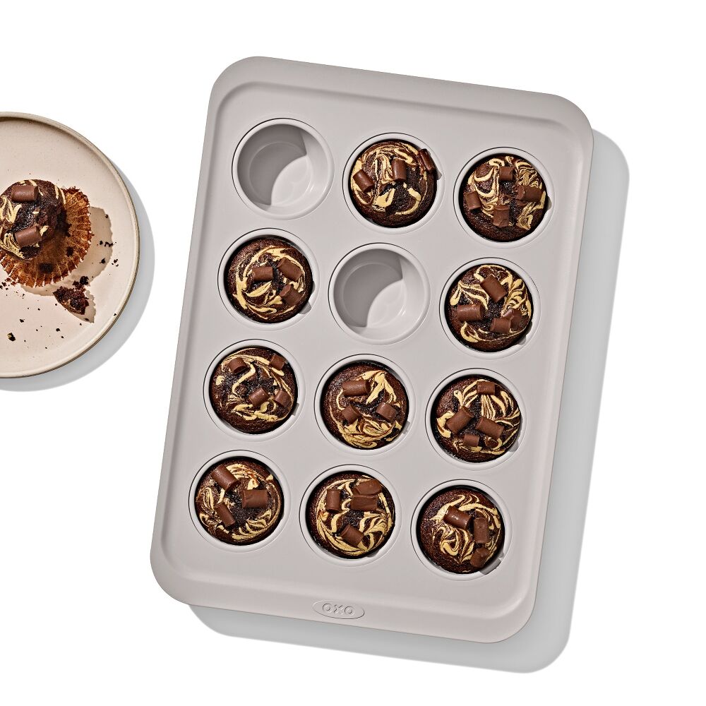 Non-Stick Pro Ceramic Coated Metal Bakeware 12 Cup Muffin Pan F3