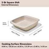 2 Qt Square Stoneware Baking Dish U5