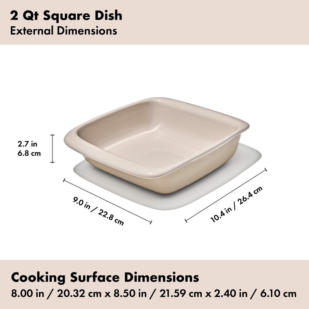 2 Qt Square Stoneware Baking Dish U5