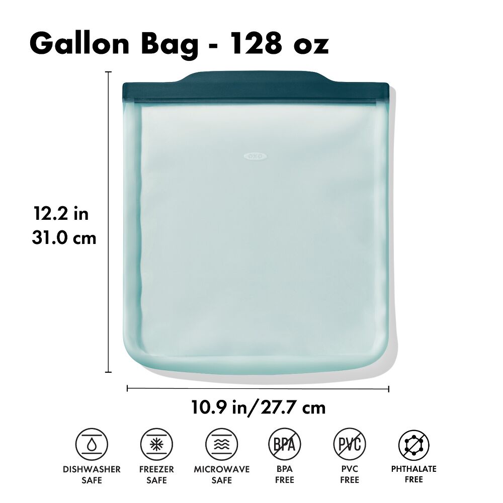 Silicone Reusable Bag - Gallon Bag (128 oz) - Lagoon B5
