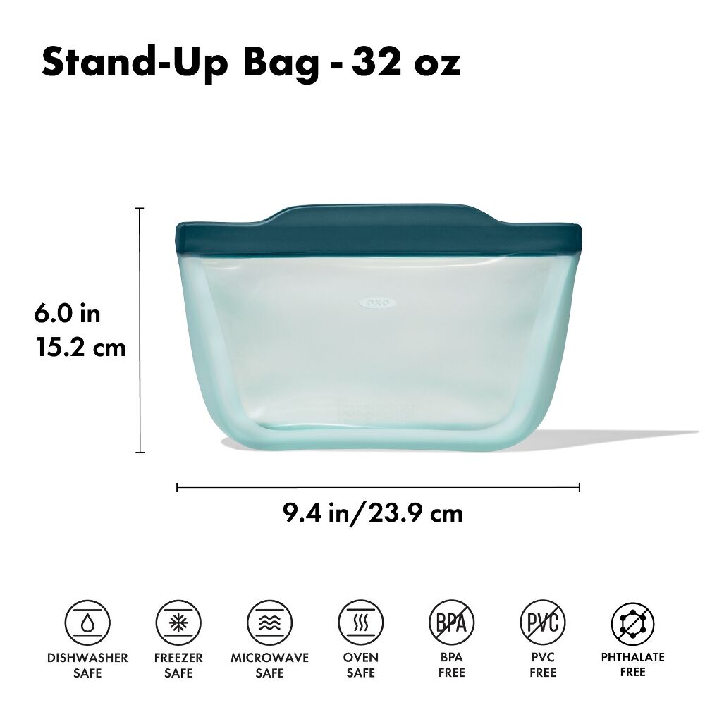 Silicone Reusable Bag - Stand-Up Quart (32 oz) - Lagoon X8