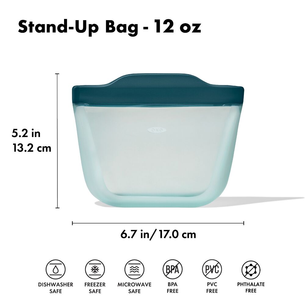 Silicone Reusable Bag - Stand-Up Snack (12 oz) – Lagoon C7