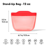Silicone Reusable Bag - Stand-Up Snack (12 oz) – Watermelon E8