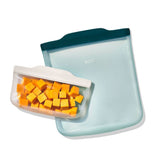 Silicone Reusable Bag - 4 Piece Starter Set - Oat/Lagoon B6