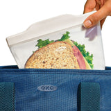 Silicone Reusable Bag - 4 Piece Starter Set - Oat/Lagoon B6