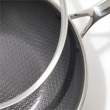 Trident Hybrid Non-Stick Stainless Steel 5 Qt Wok with Lid Y5