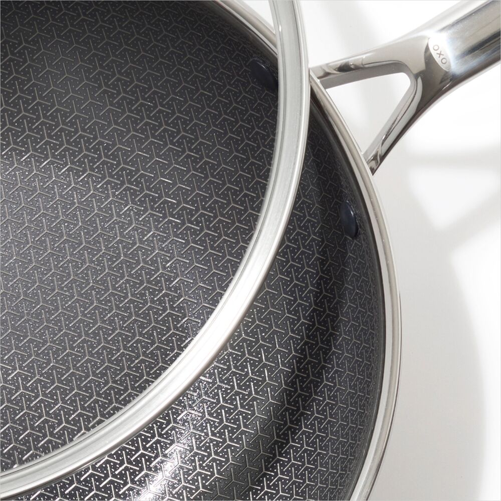 Trident Hybrid Non-Stick Stainless Steel 5 Qt Wok with Lid Y5