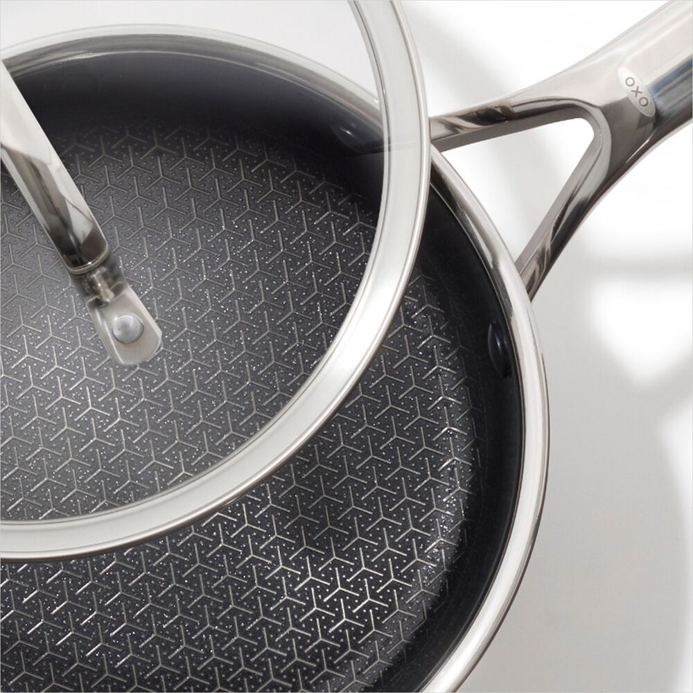 Trident Hybrid Non-Stick Stainless Steel 2.5 Qt Saucepan with Lid V2