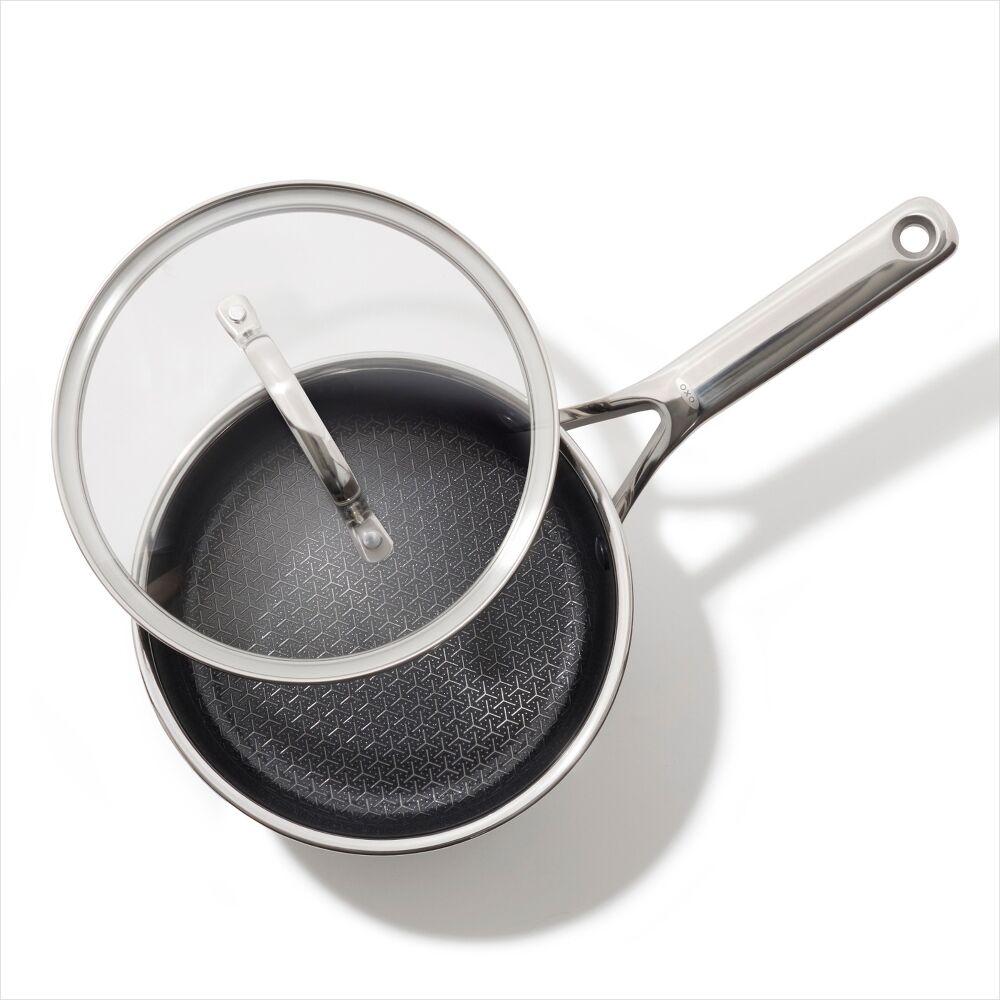 Trident Hybrid Non-Stick Stainless Steel 2.5 Qt Saucepan with Lid V2