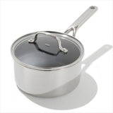 Trident Hybrid Non-Stick Stainless Steel 2.5 Qt Saucepan with Lid V2